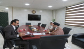 دیدار و عرض تبریک  حجت الاسلام هاشمی مسئول حوزه نمایندگی ولی فقیه در سازمان جهاد کشاورزی استان بوشهر بمناسبت  انتصاب مدیر جدید اداره کل منابع طبیعی و 
