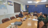 نشست مدیر کل منابع طبیعی و آبخیزداری استان با فرماندهی سپاه امام صادق(ع) بوشهر