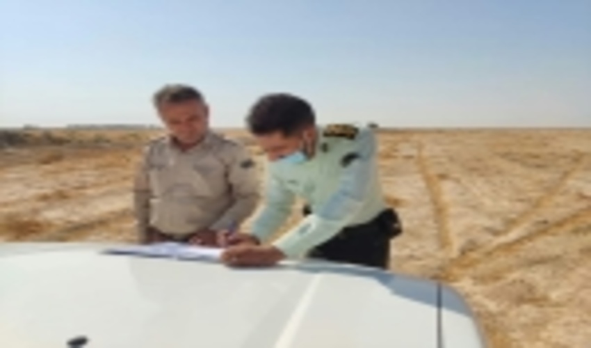 خلع ید از بیش از 250 هزار مترمربع در  اراضی ملی شهرستان در بخش شبانكاره شهرستان دشتی 