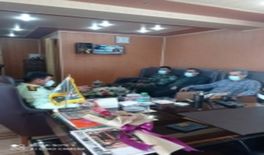 جلسه رئیس و همکاران یگان حفاظت و حقوقی منابع طبیعی شهرستان کنگانبا فرمانده انتظامی شهرستان کنگان بمناسبت هفته ناجا 