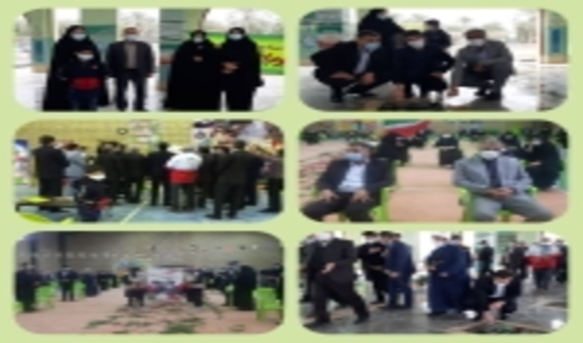 حضور رئیس منابع طبیعی و آبخیزداری تنگستان در مراسم غبارروبی گلزار شهدا اهرم 