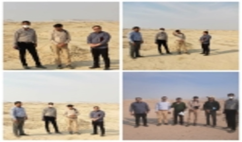 بازدید دکتر حاجی بیگلو، مهندس عمران، مهندس رجبی از دفتر بیابان سازمان از پروژه های بیابان زدایی استان 