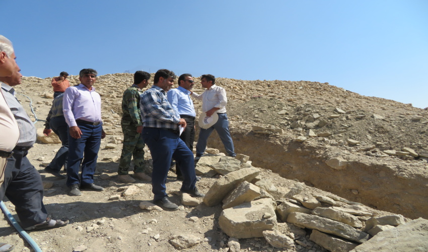 بازدید مدیر کل منابع طبیعی استان از پروژه های آبخیزداری در شهرستان دشتستان