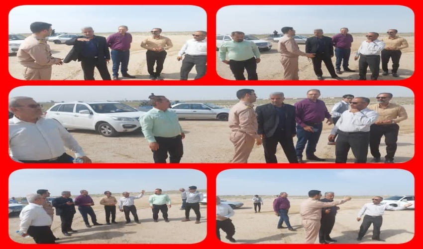 بازدید فرماندار بوشهر از طرح مدیریت پسماند بخش چغادک و سایت پرش (فرود چترباز) نیرو دریایی ارتش  