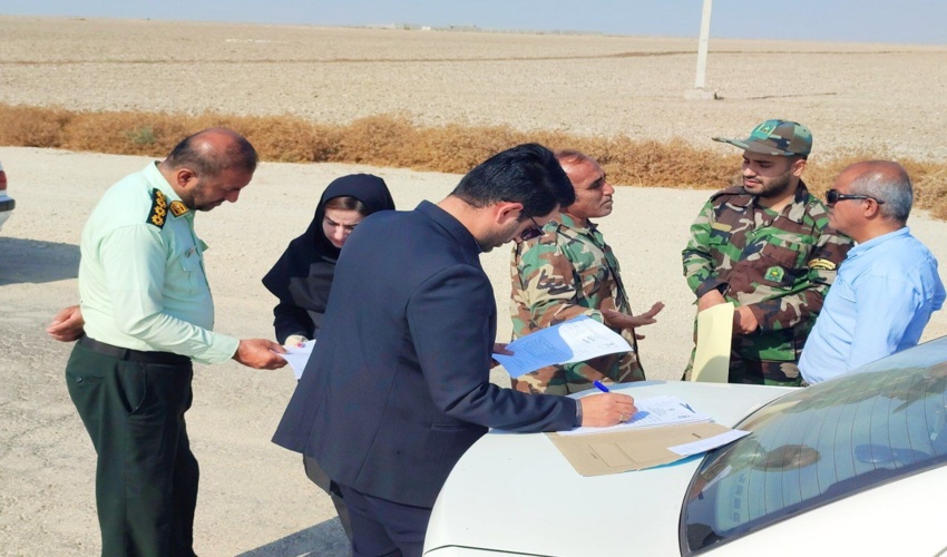  اجرای حکم خلع ید از اراضی ملی شهرستان بوشهر