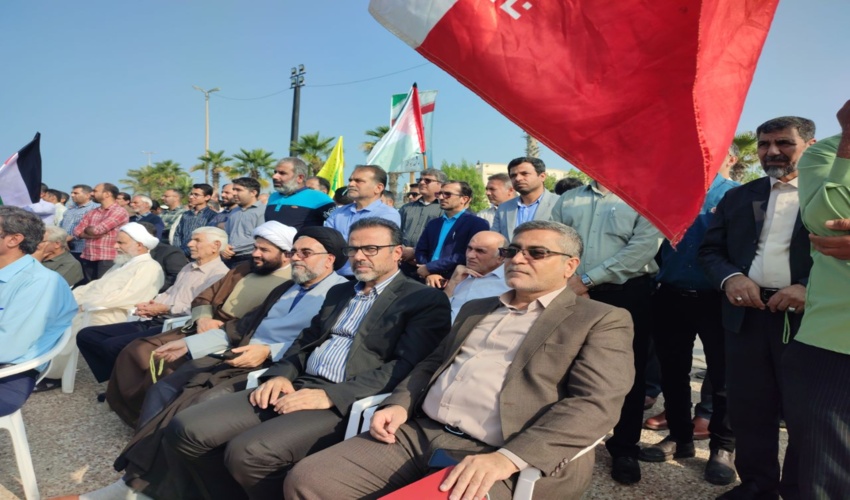 تجمع مردم بوشهر در حمایت از کودکان فلسطینی برگزار شد