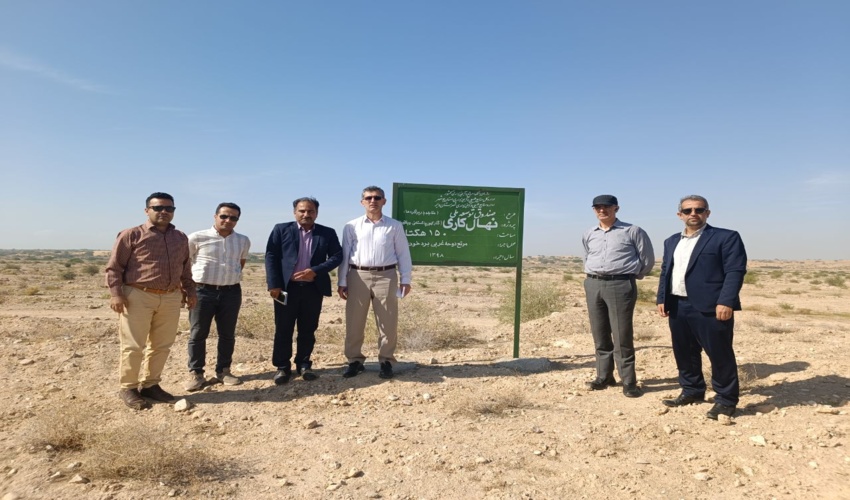 بازدید رئیس  گروه آب و کشاورزی سازمان برنامه و بودجه کشور و  معاون آبخیزداری سازمان منابع طبیعی و آبخیزداری کشور از پروژه های شهرستان دیر 