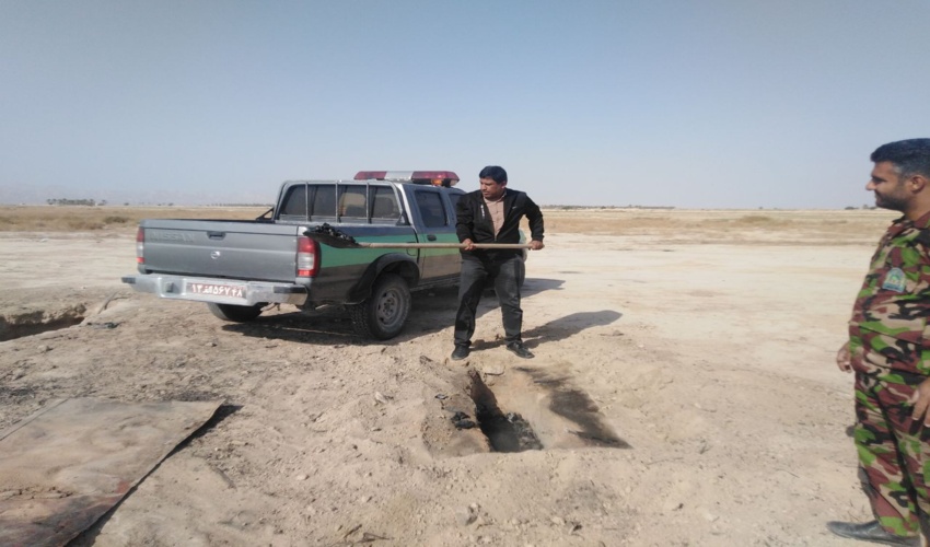 کشف کوره زغال در دهداری شهرستان دشتی 