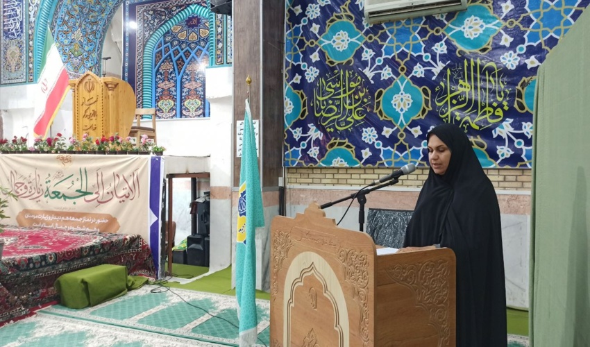 سخنرانی رئیس اداره  منابع طببعی و آبخیزداری شهرستان تنگستان  قبل از خطبه نماز جمعه شهرستان 