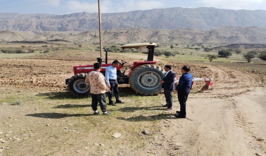 توقیف عملیات شخم زنی در پلاک ارغون شهرستان دشتستان