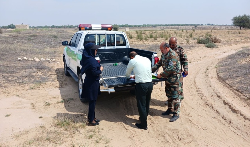 اجرای حکم خلع ید و رفع تصرف از اراضی ملی پلاک گندم ریز