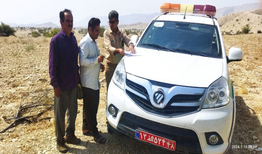 خلع ید و رفع تصرف 38472 متر مربع از اراضی ملی رقبه باغان شهرستان دشتی 