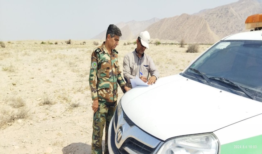 خلع ید و رفع تصرف 37060متر مربع از اراضی ملی رقبه شرق خورموج