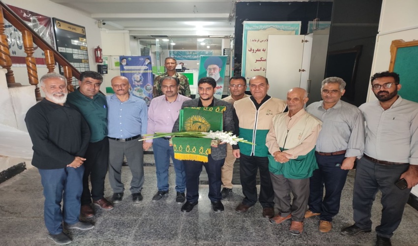 آئین استقبال از پرچم و خادمین امام رضا(ع) در اداره کل منابع طبیعی و آبخیزداری استان بوشهر  