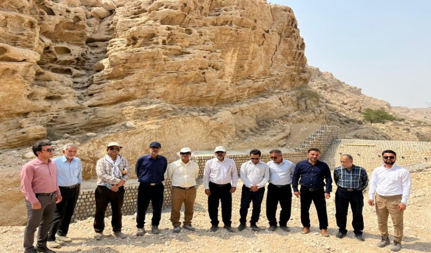 بازدید مدير كل منابع طبیعی و آبخیزداری استان بوشهر از پروژه آبخيزداري پرك شهرستان کنگان 