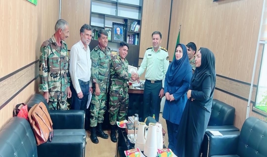 ديدار فرمانده يگان حفاظت استان با فرماندهي نيروي انتظامي شهرستان  گناوه در هفته ناجا