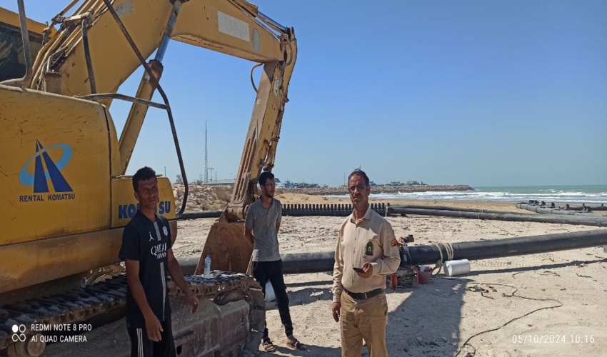 خلع ید و رفع تصرف ۳۸۵۵ متر مربع از اراضی ملی در شهرستان تنگستان 