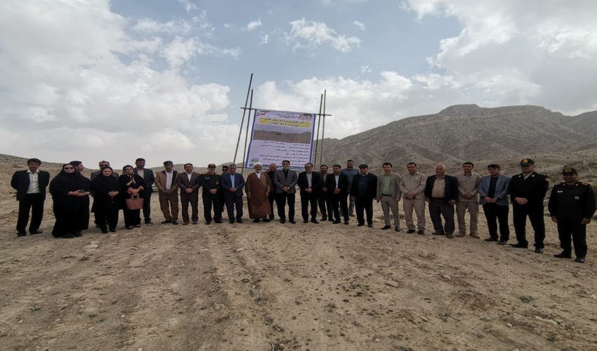 افتتاح پروژه بند سنگی ملاتی آبخیزداری تنگ جلوگیر در بخش ارم 
